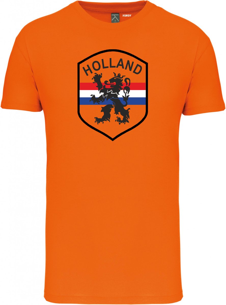 T-shirt Holland Embleem Groot | Oranje Holland Shirt | WK 2022 Voetbal | Nederlands Elftal Supporter | Oranje | maat S